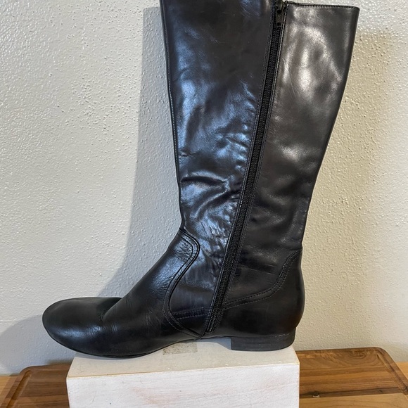 Børn Tall Black Leather Riding Boots Studded Equestrian Size 11 - Picture 2 of 16